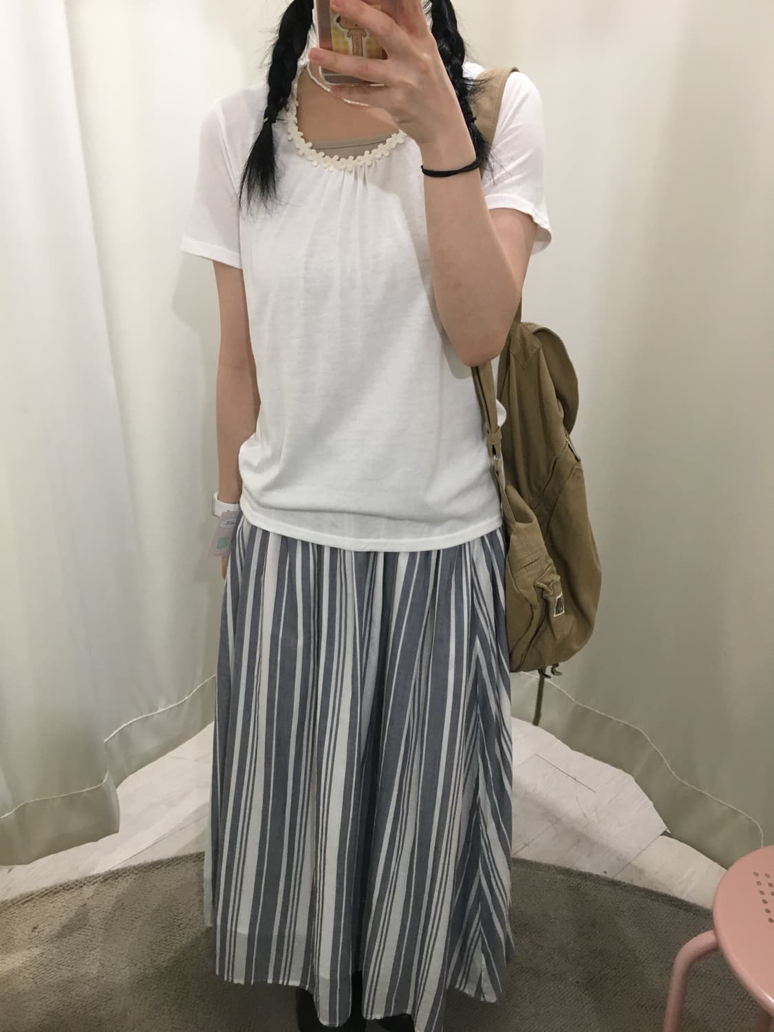 Lugnoncure stripe skirt 상품이미지6