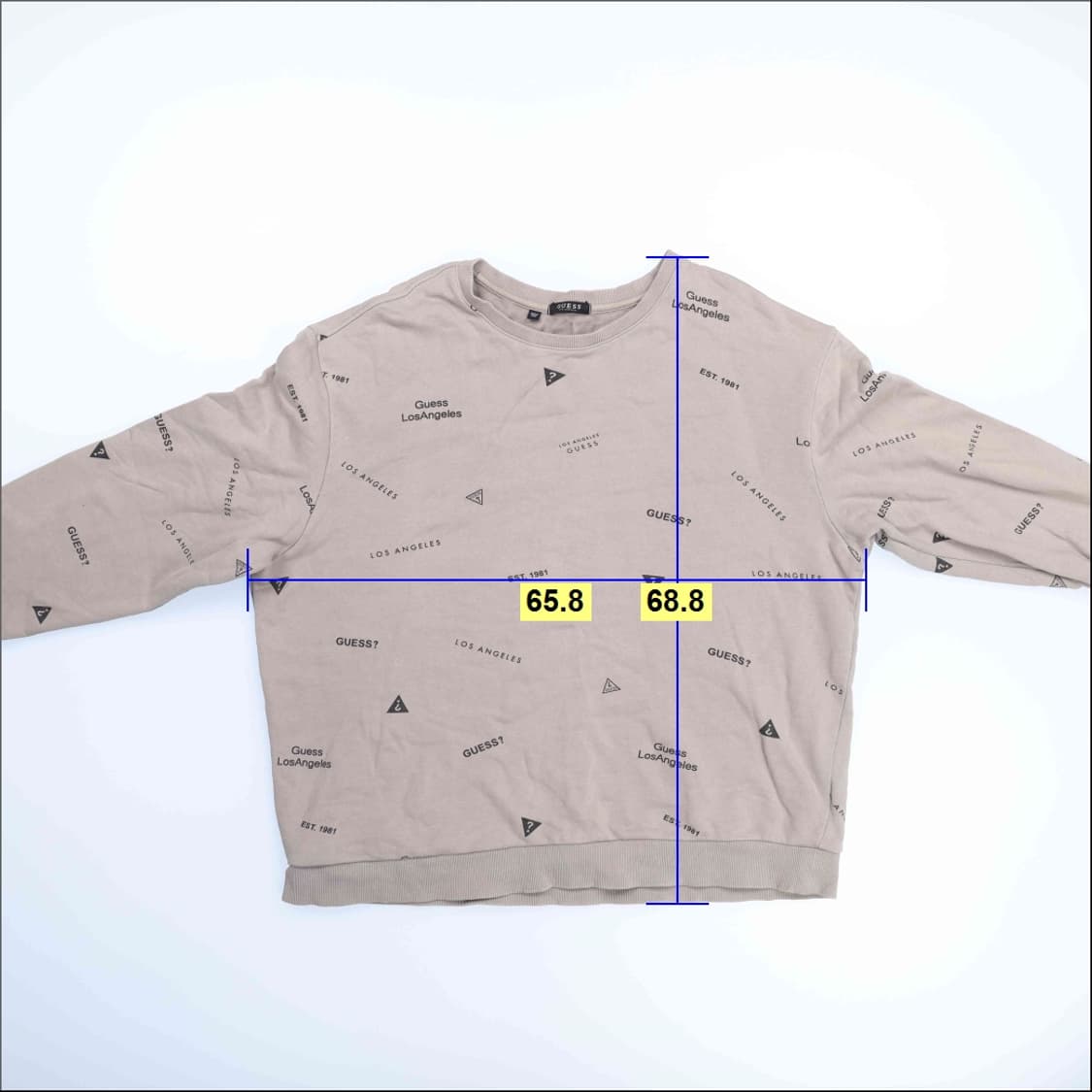 XXL 게스 패턴 맨투맨 0210H1 상품이미지5