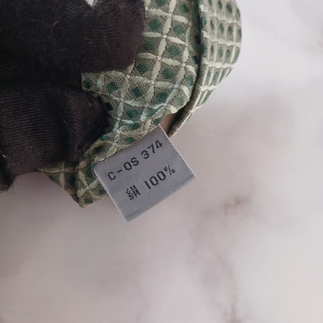 D’URBAN 더반 실크 그린 패턴 넥타이 9.3cm A등급 a19671 상품이미지6