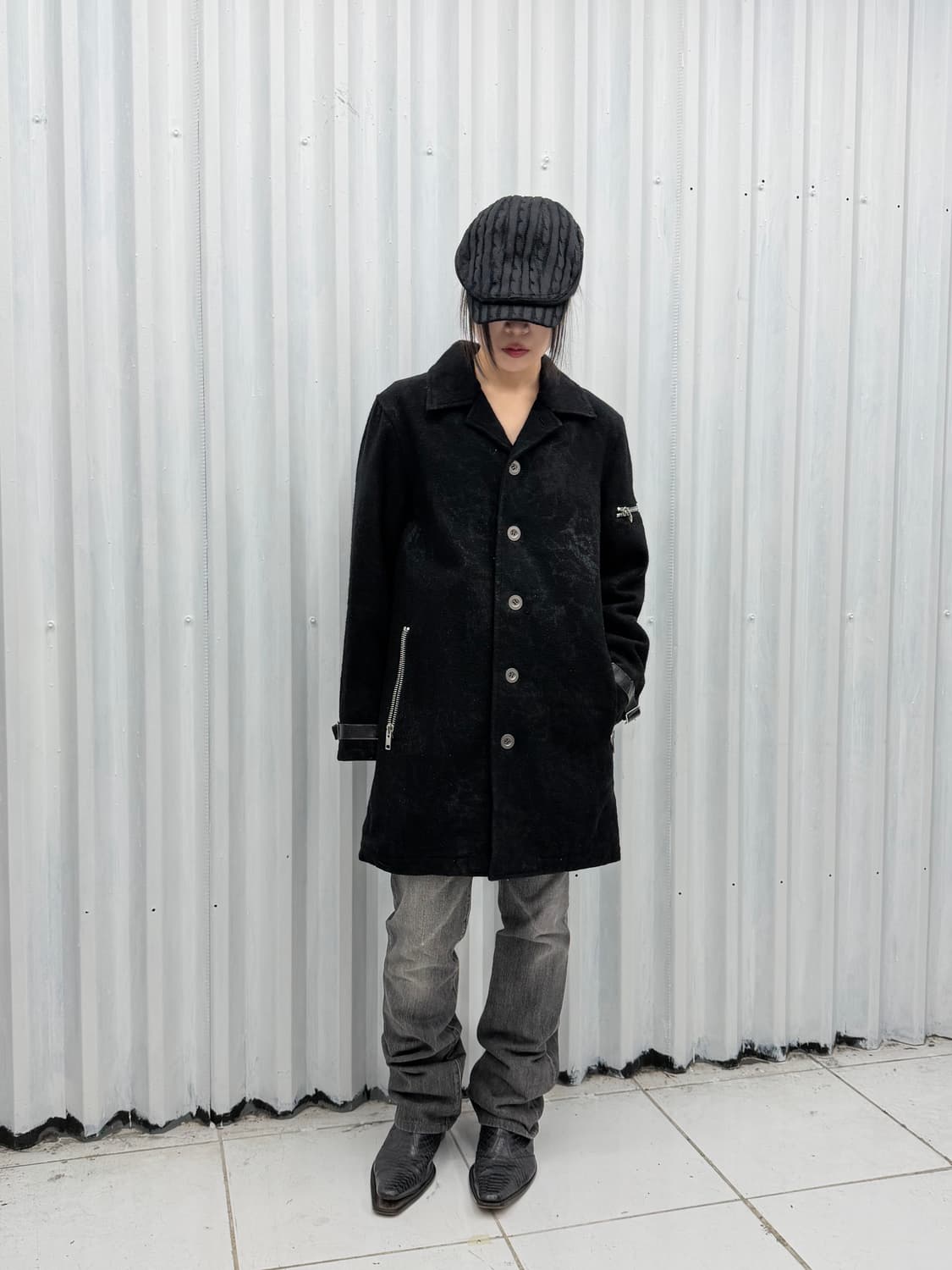 No future crack half coat 상품이미지2