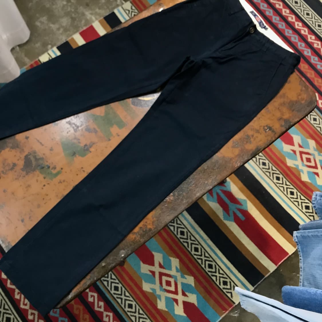 디키즈 딥 네이비 슬림 스트레이트 핏 코튼 팬츠 허리 27 28 사이즈 상품이미지3