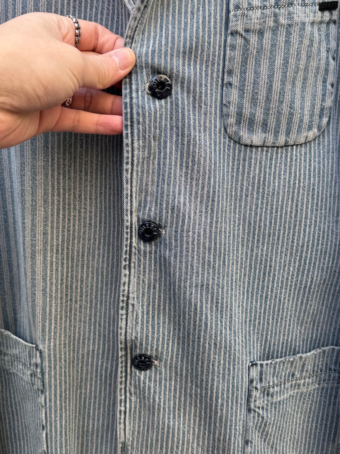 디젤 스트라이프 디트로이트 3B 데님자켓 상품이미지5