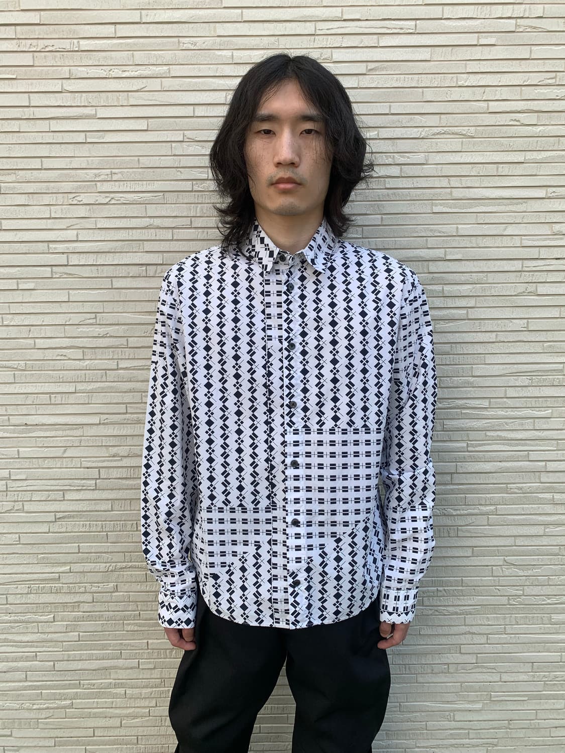 마르니 x h&m 기하학 패턴 셔츠 상품이미지2