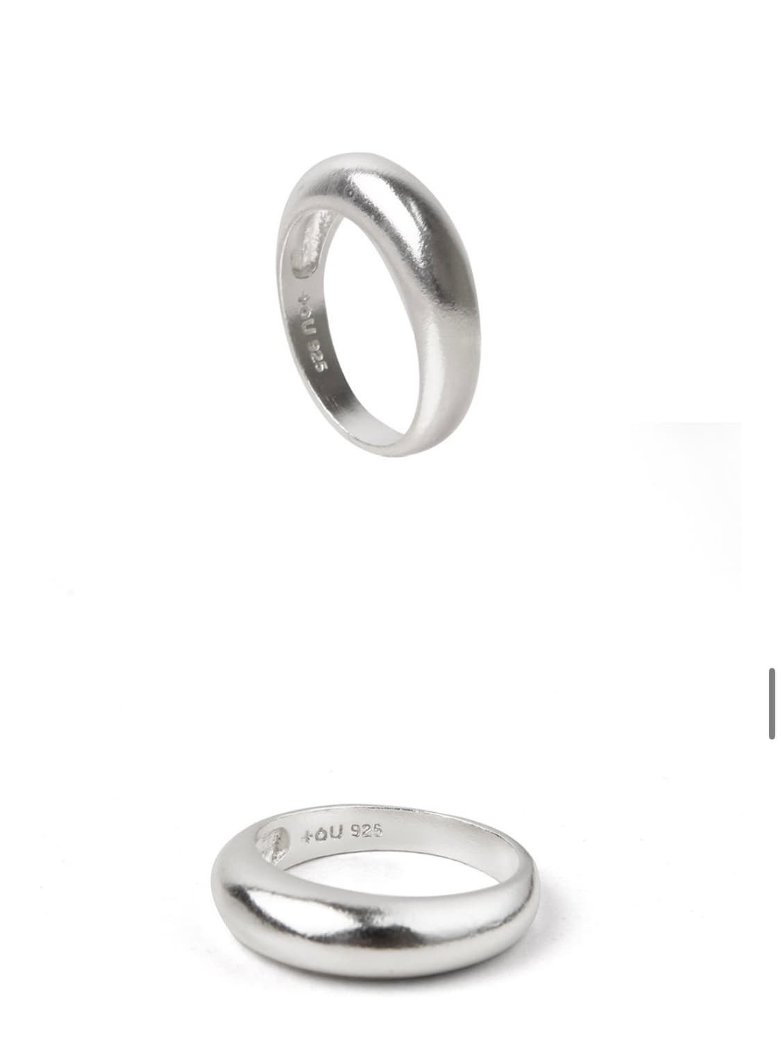 Tou 티오유 세미 매트 볼드 실버링 반지 상품이미지4