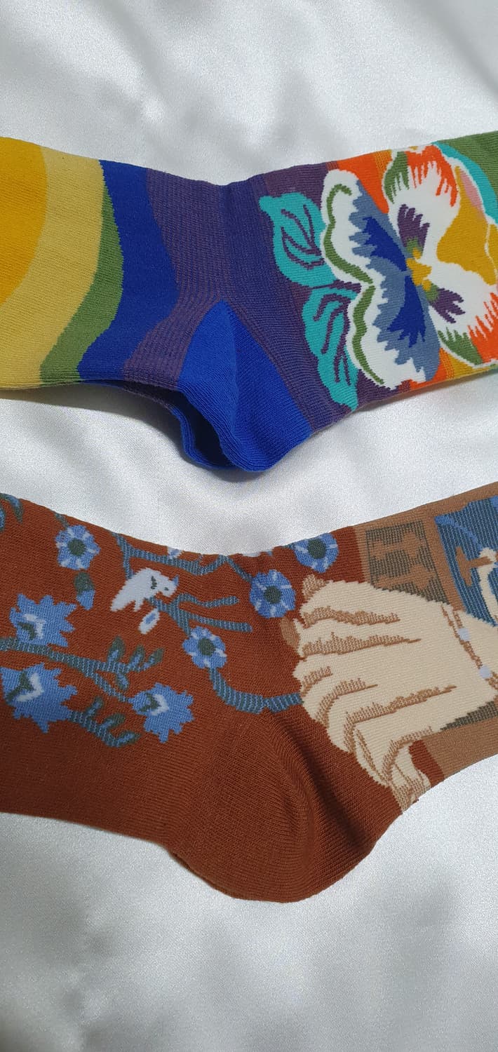 오렌지 그린 크림베이지 도트 Bonne Maison 본메종 양말  상품이미지7