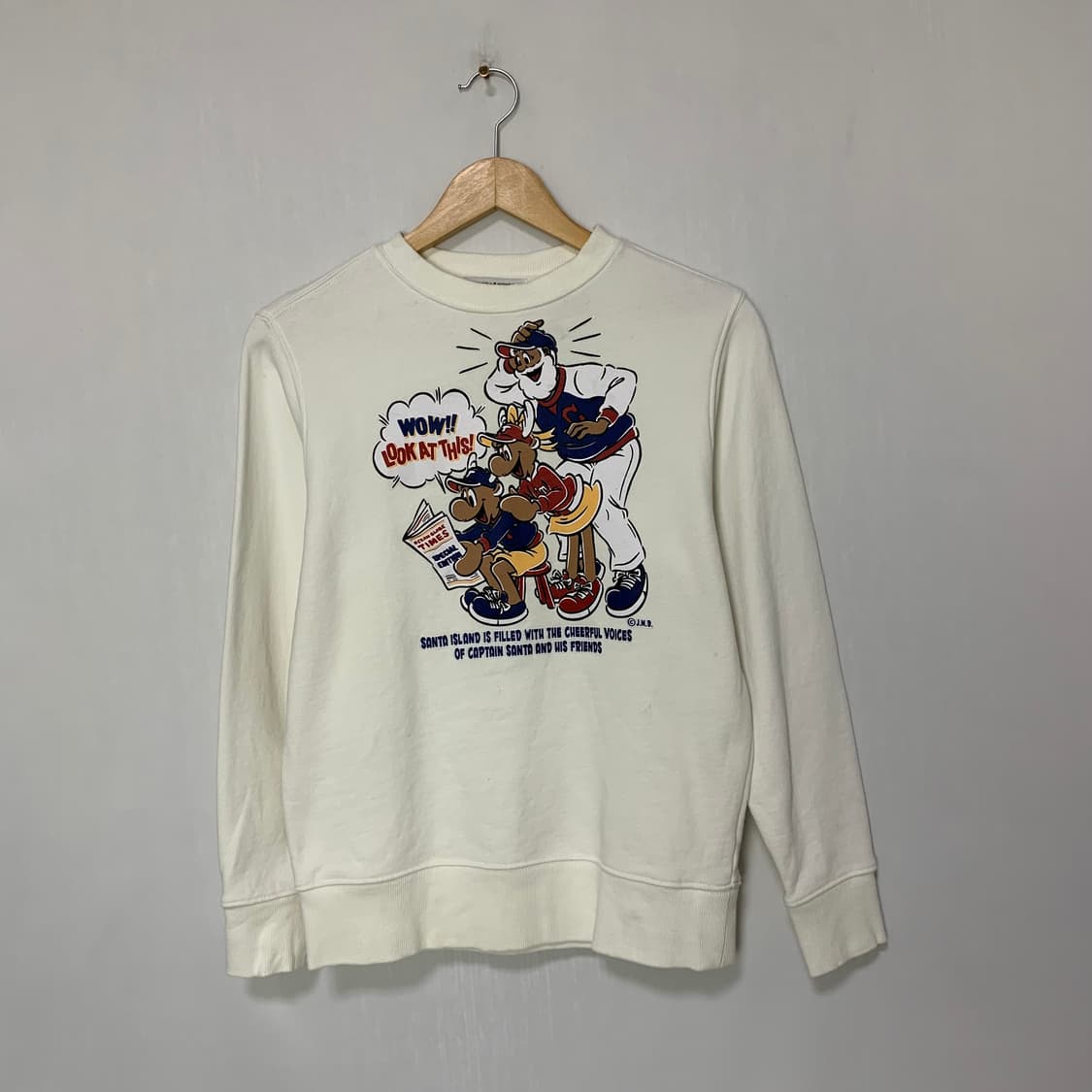 캡틴산타 맨투맨 티셔츠 아이보리 빈티지 S 상품이미지1