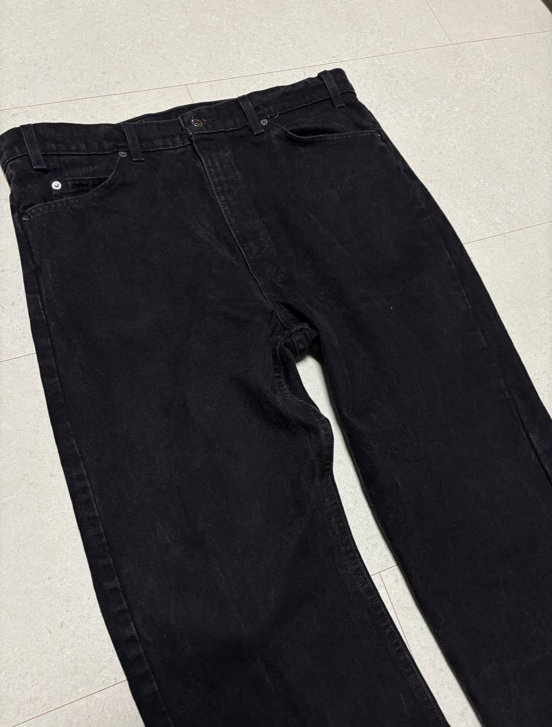 90s levi's 505 오렌지탭 블랙진 Made in USA 상품이미지2
