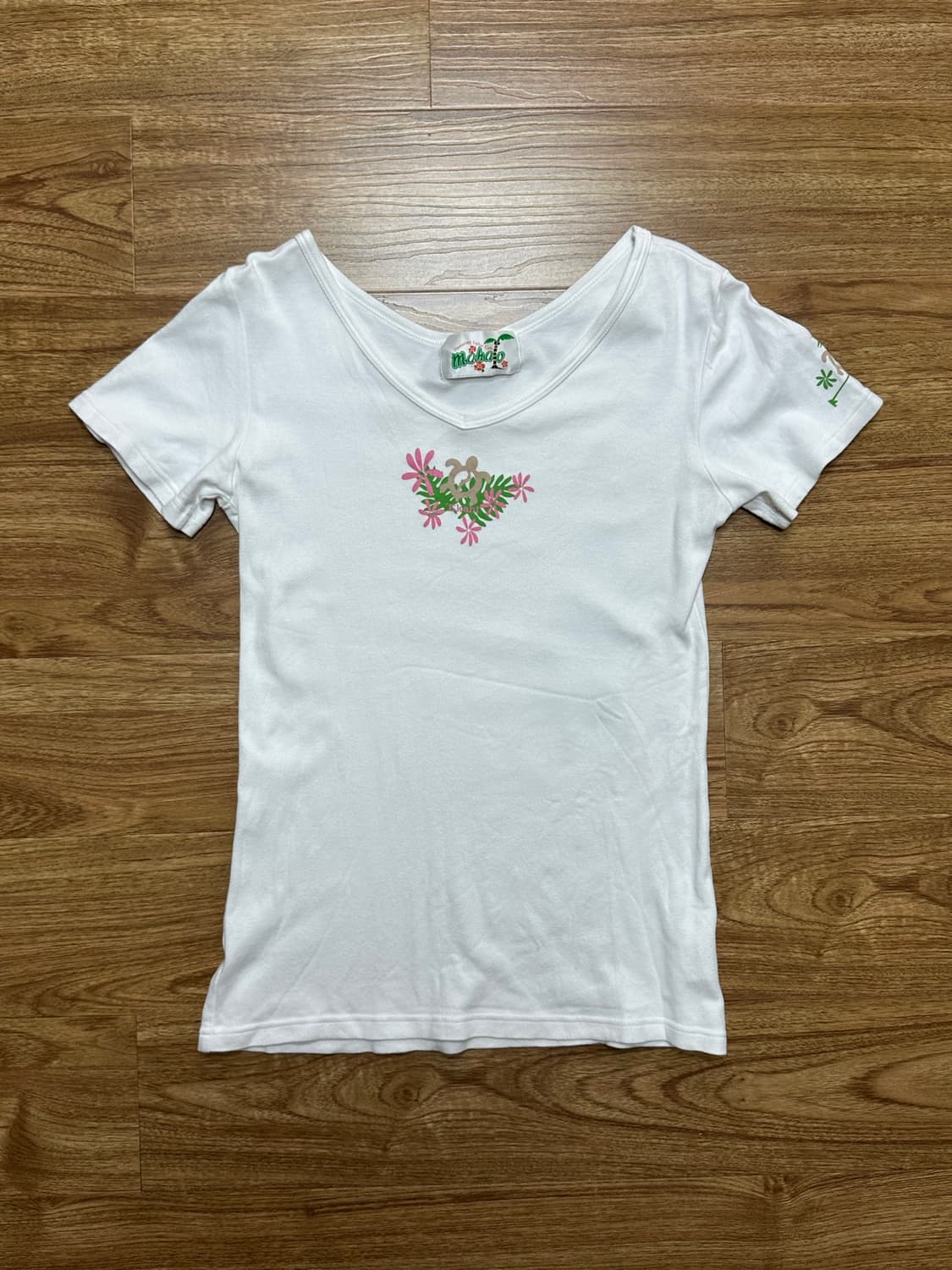 빈티지 거북이 화이트 티셔츠 오네갸루 긱시크 고딕 페어리 고스 모리걸 상품이미지1