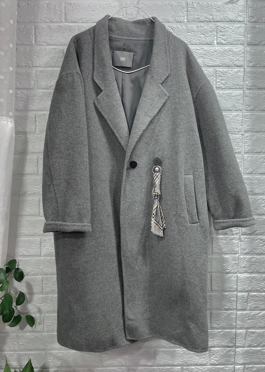 BUBA 여성 울캐시미어코트:) 롱코트 모직코트 그레이회색코트하객룩 상품이미지1