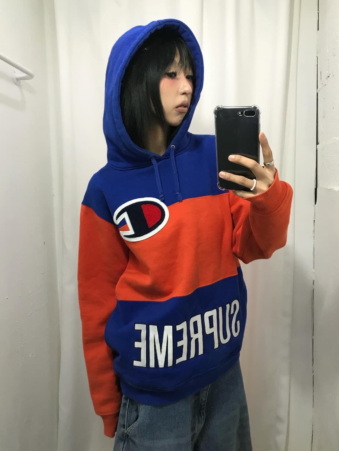 슈프림 X 챔피온 콜라보 후드티셔츠 ( 기모 ) 상품이미지7