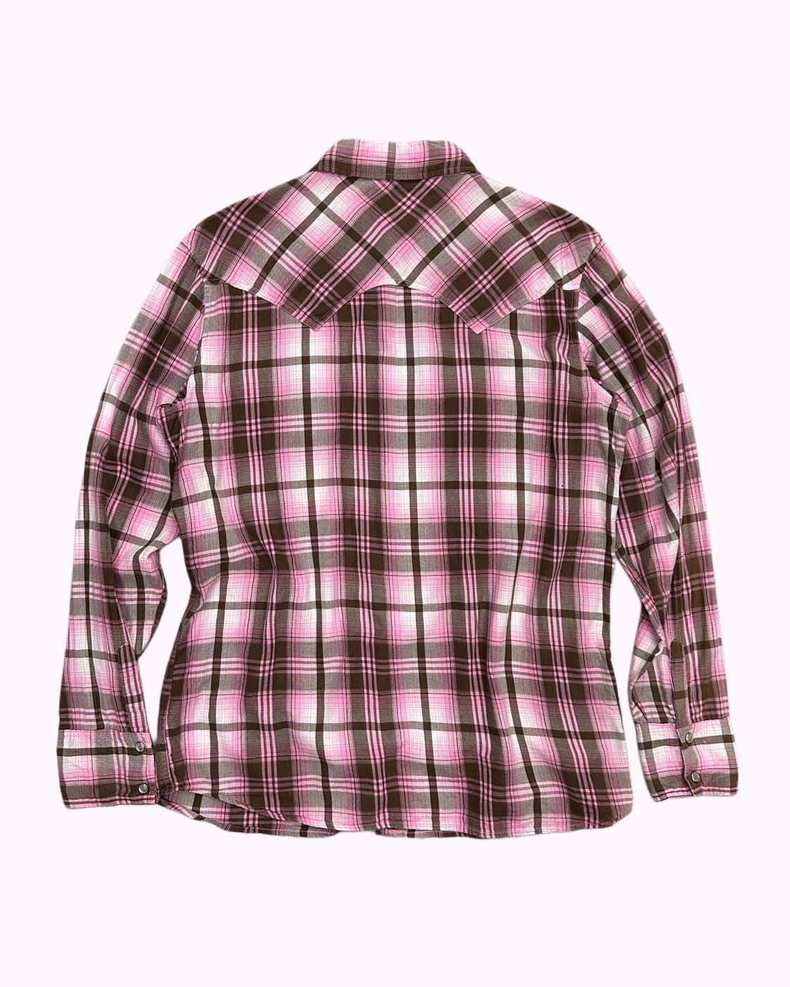 pink check western shirt 상품이미지5