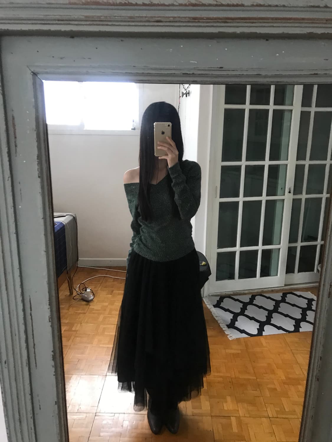 vintage green pearl knit 상품이미지3