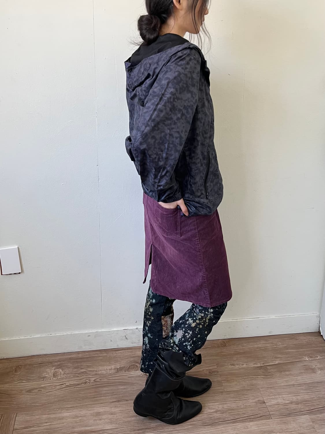 Japan vtg 레오파드 바람막이 상품이미지7