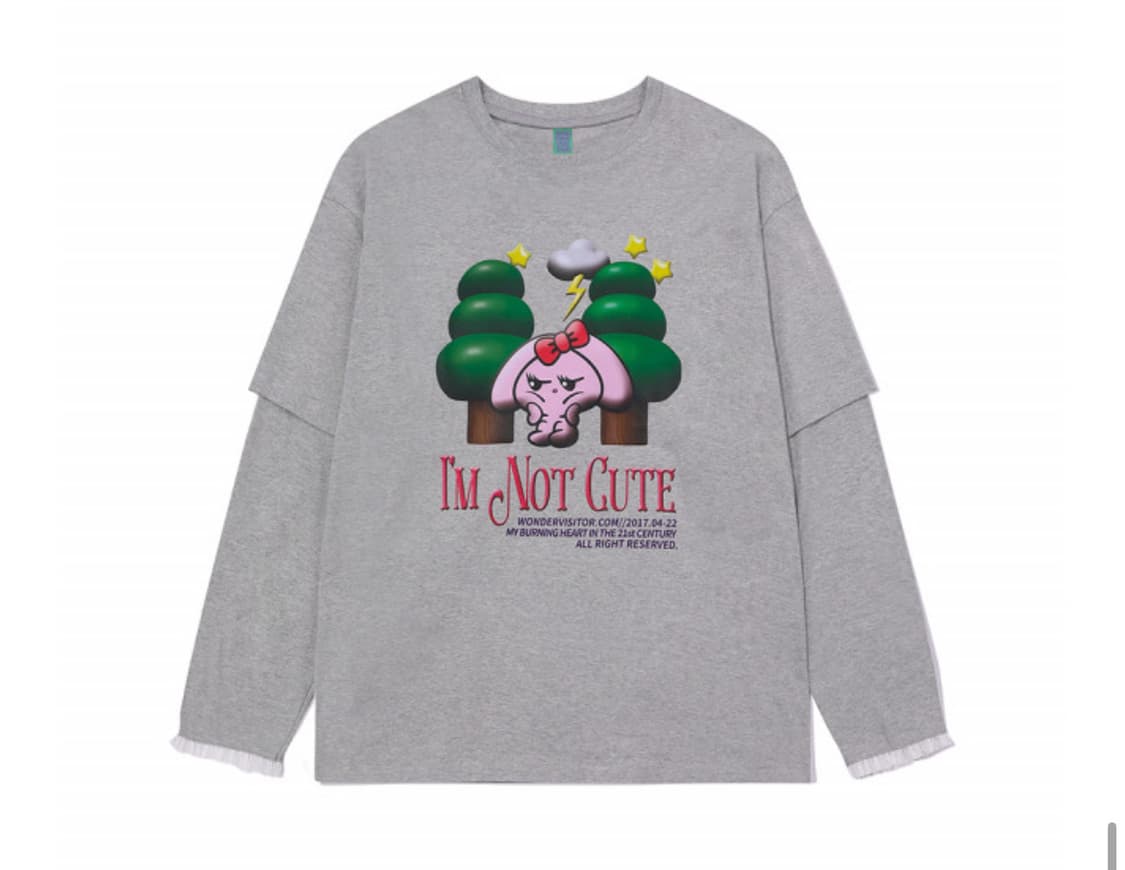 원더비지터 레이어드 스타일 맨투맨 롱슬리브티 상품이미지3