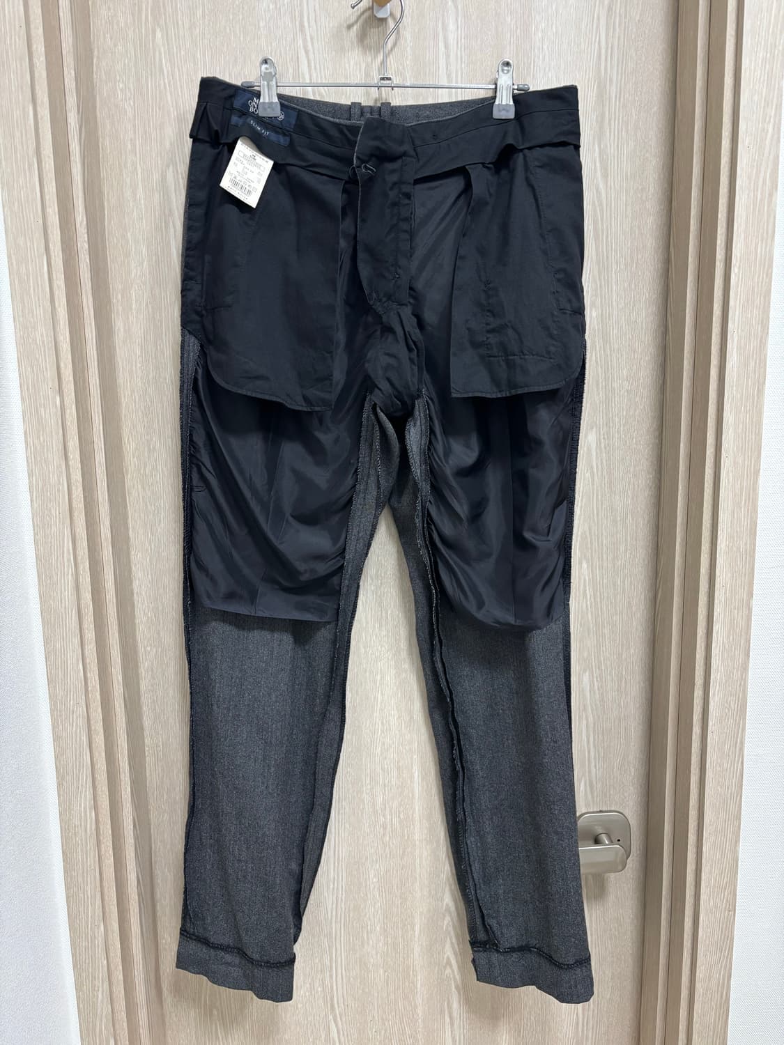 맨온더분 원턱 추동 울 슬랙스48/32"/그레이 상품이미지5