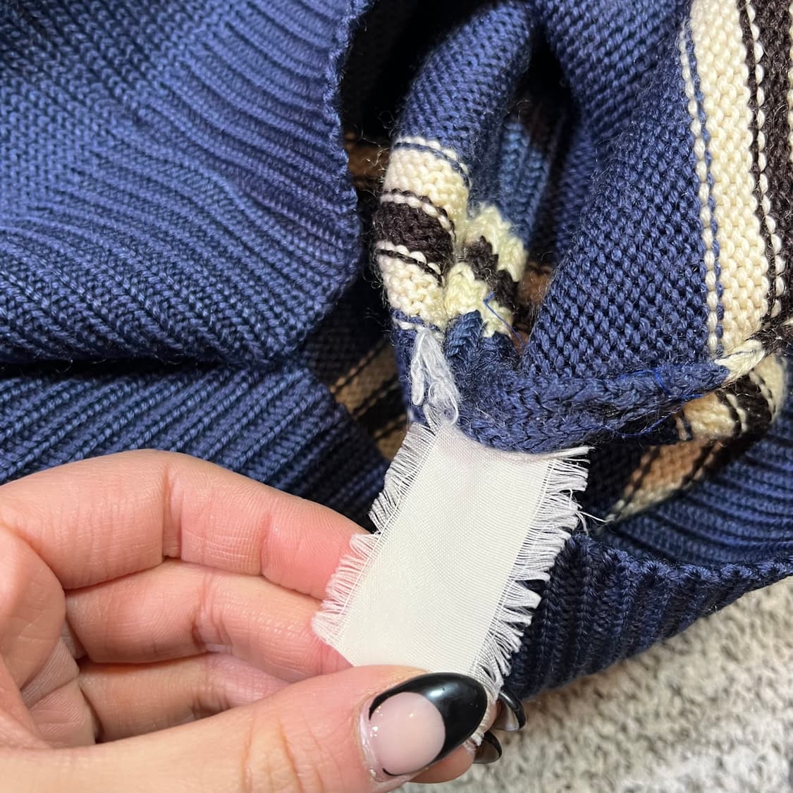 펠레 펠레 럭비 스트라이프 코튼 니트 상품이미지5