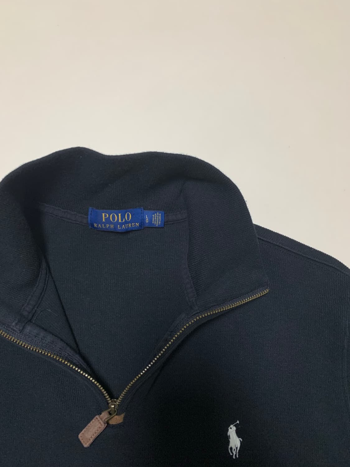 [L] POLO BY RALPH LAUREN 반집업 맨투맨 블랙 상품이미지3