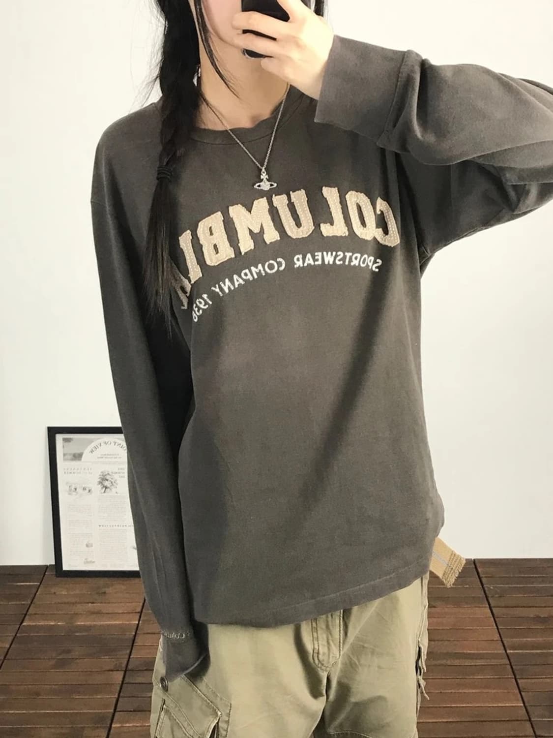 Columbia Brown Logo Long Sleeve 상품이미지3