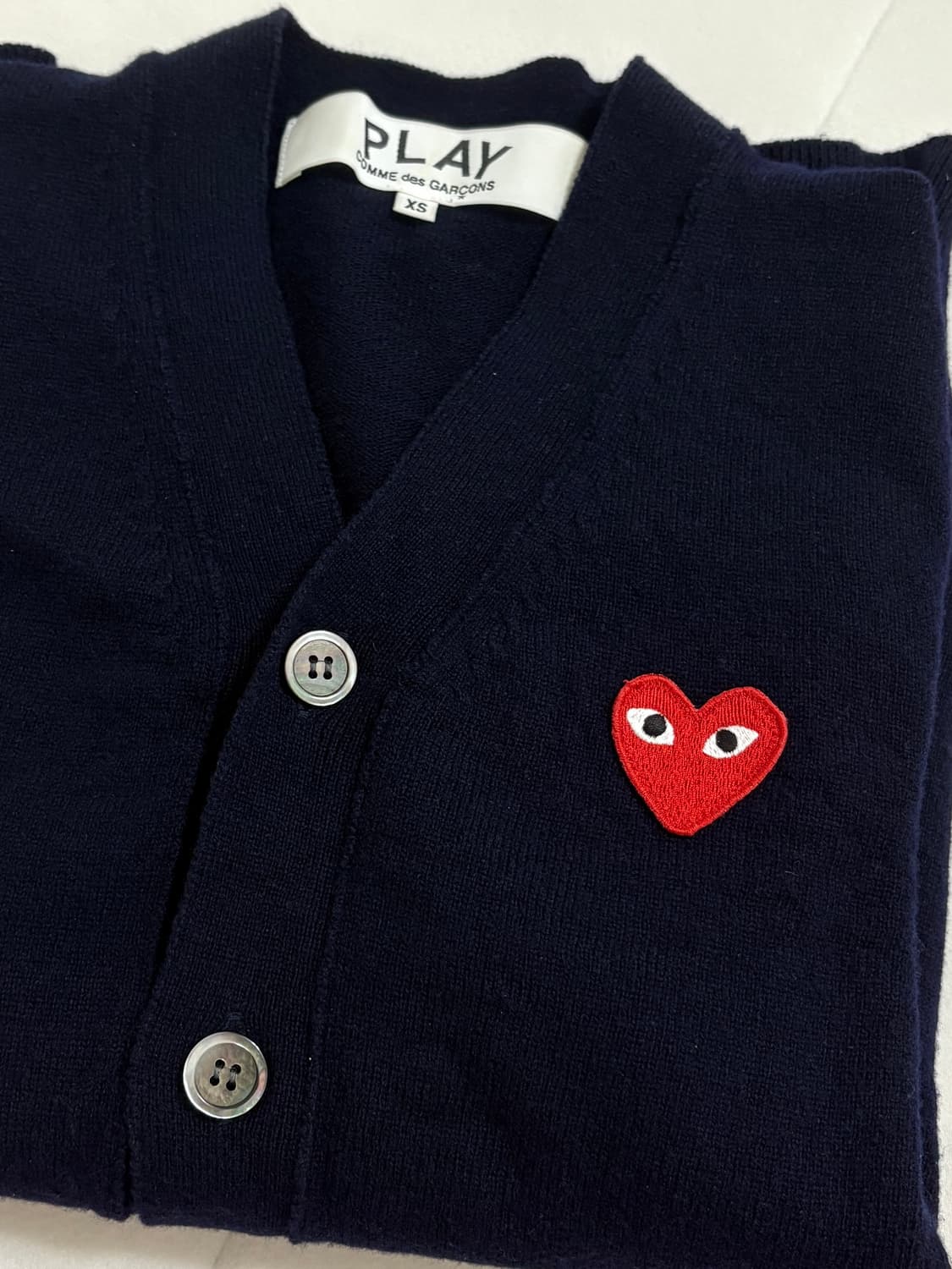 꼼데가르송 네이비 가디건 xs 상품이미지3