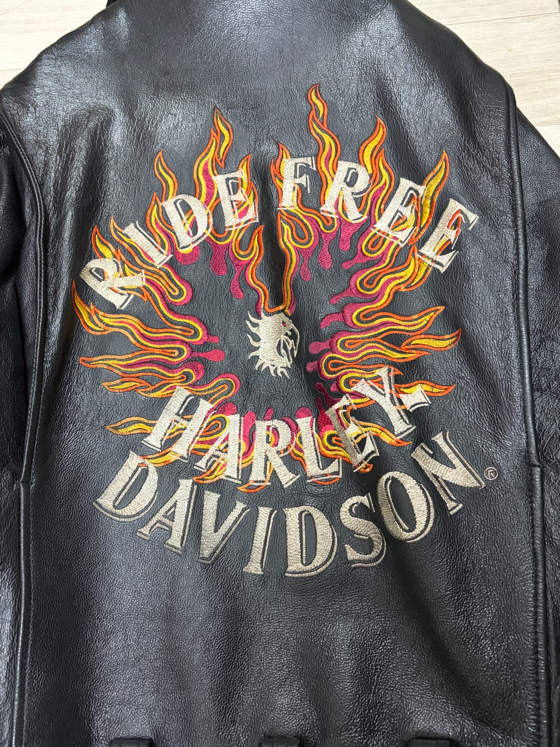 할리 데이비슨 플레임 가죽 자켓 상품이미지5