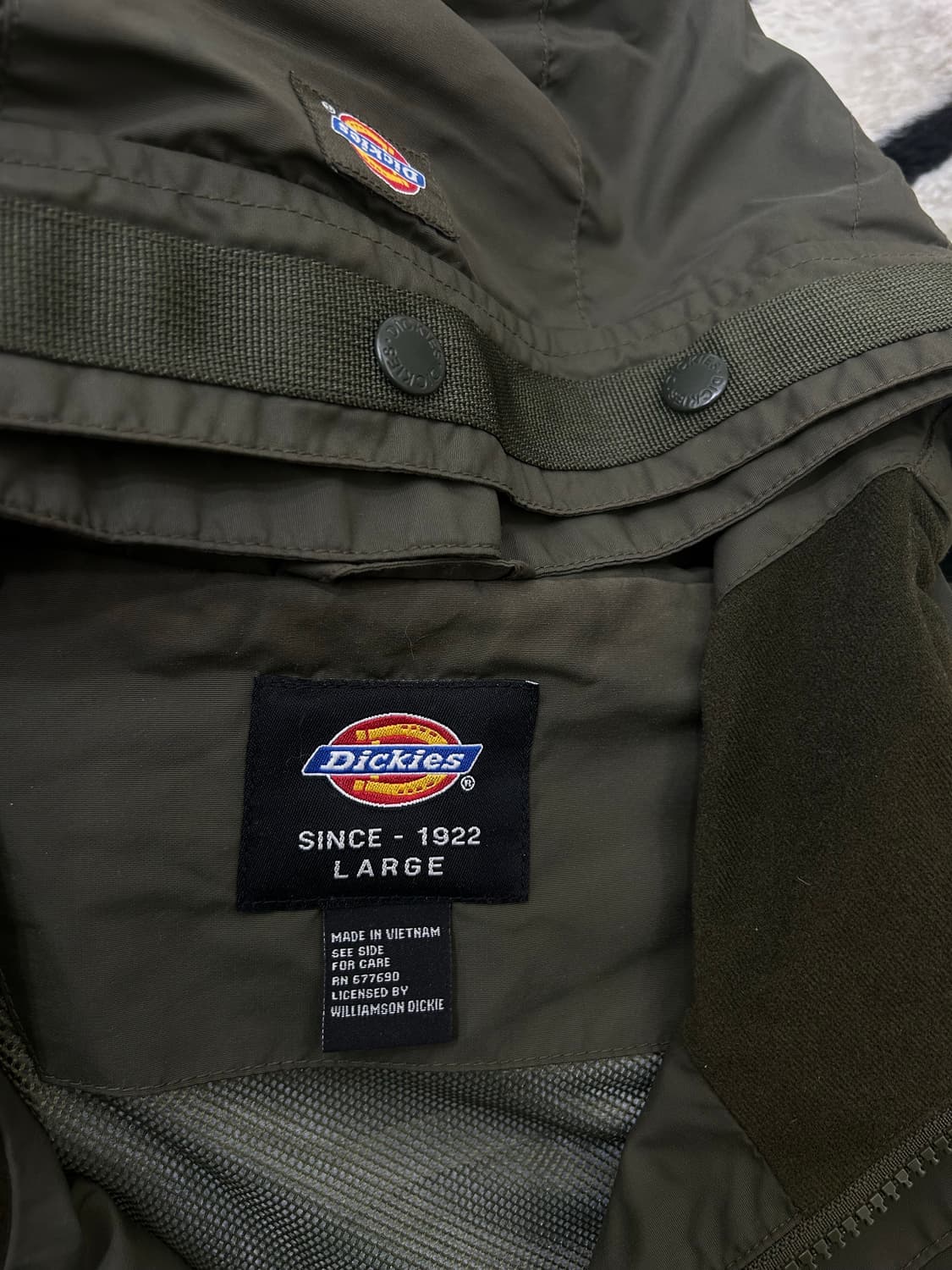 [L]디키즈 후드 바람막이/카키 상품이미지5