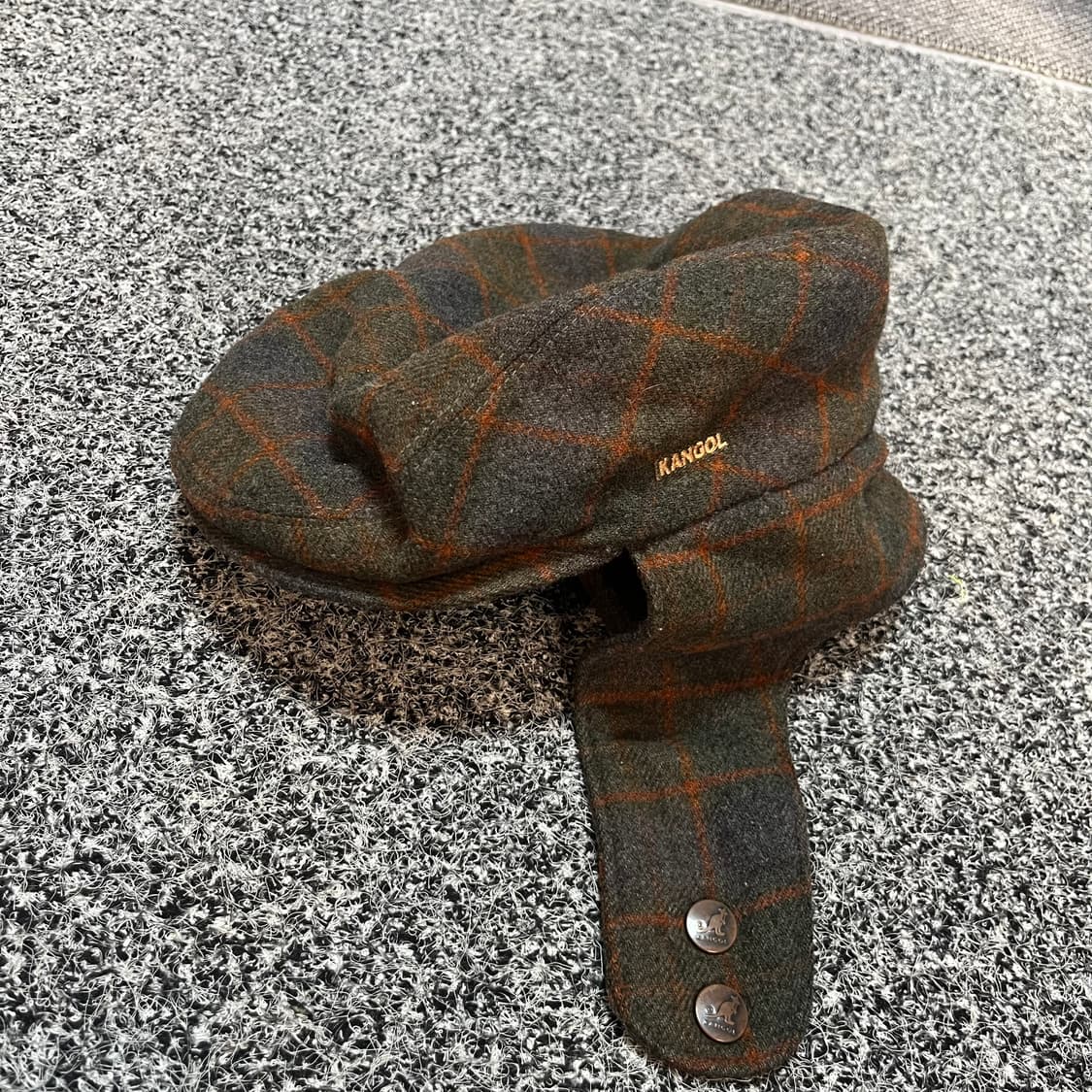 캉골(KANGOL) 트위드 부가티 러셋 플레이드 이태리 울 헌팅캡/베레모 상품이미지1