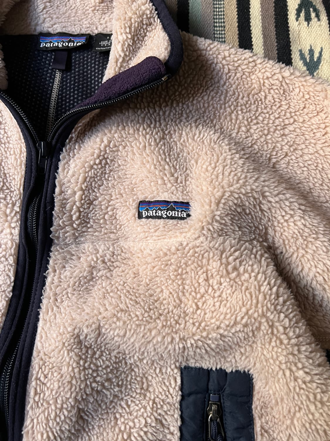 [S]파타고니아 Made in USA 화이트 플리스 자켓 상품이미지3