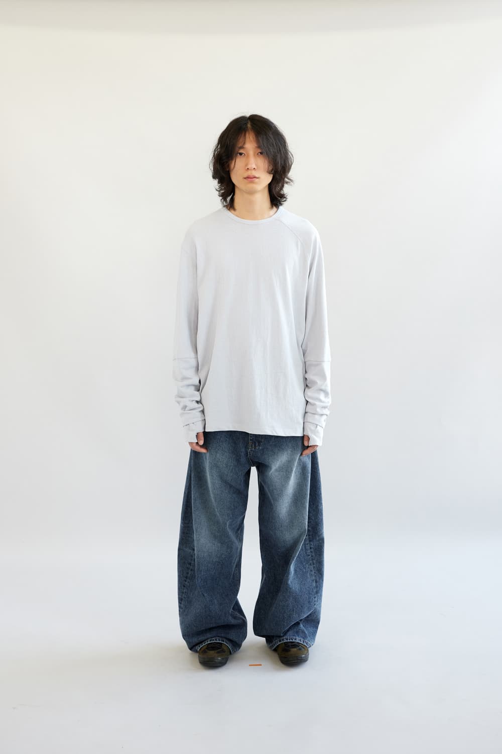 Wide Curve Jeans(Washed Blue) 상품이미지4