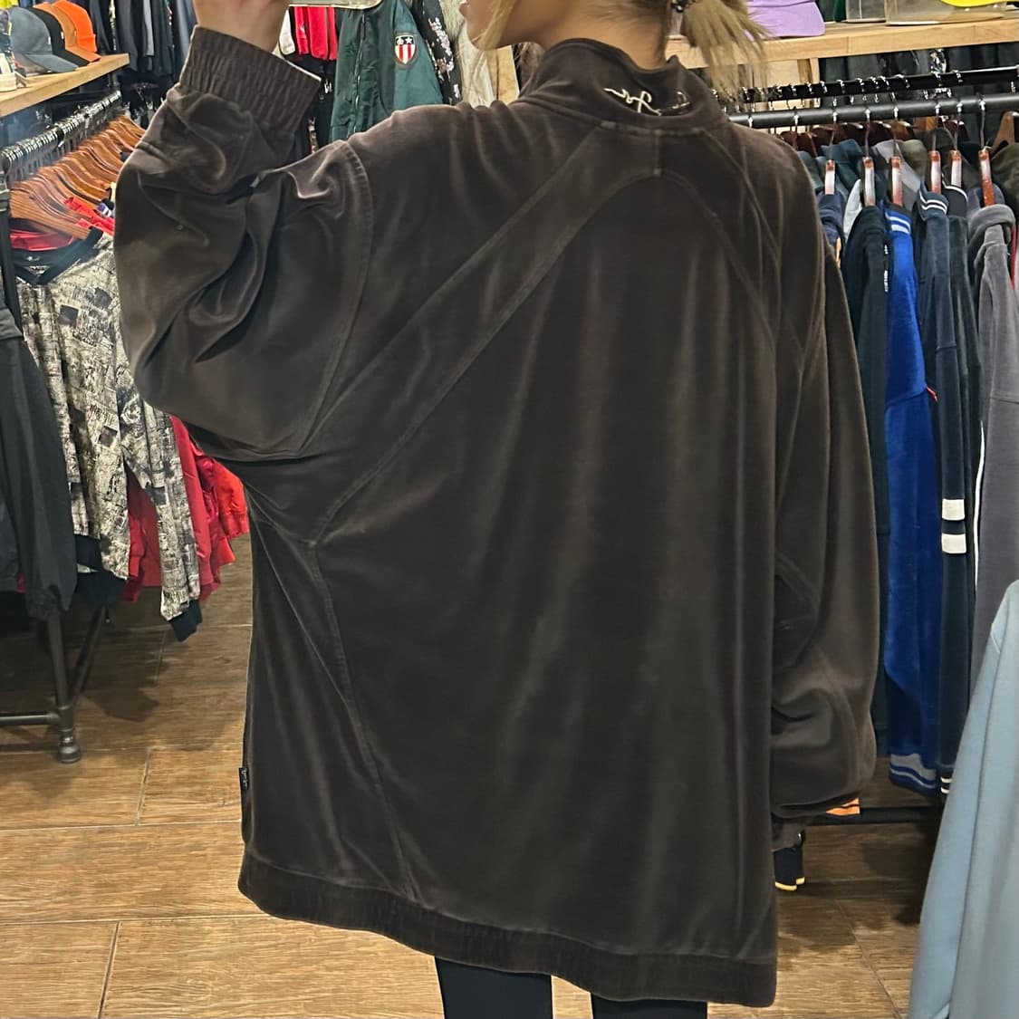 [HI] VTG 벨벳 집업 브라운  상품이미지5