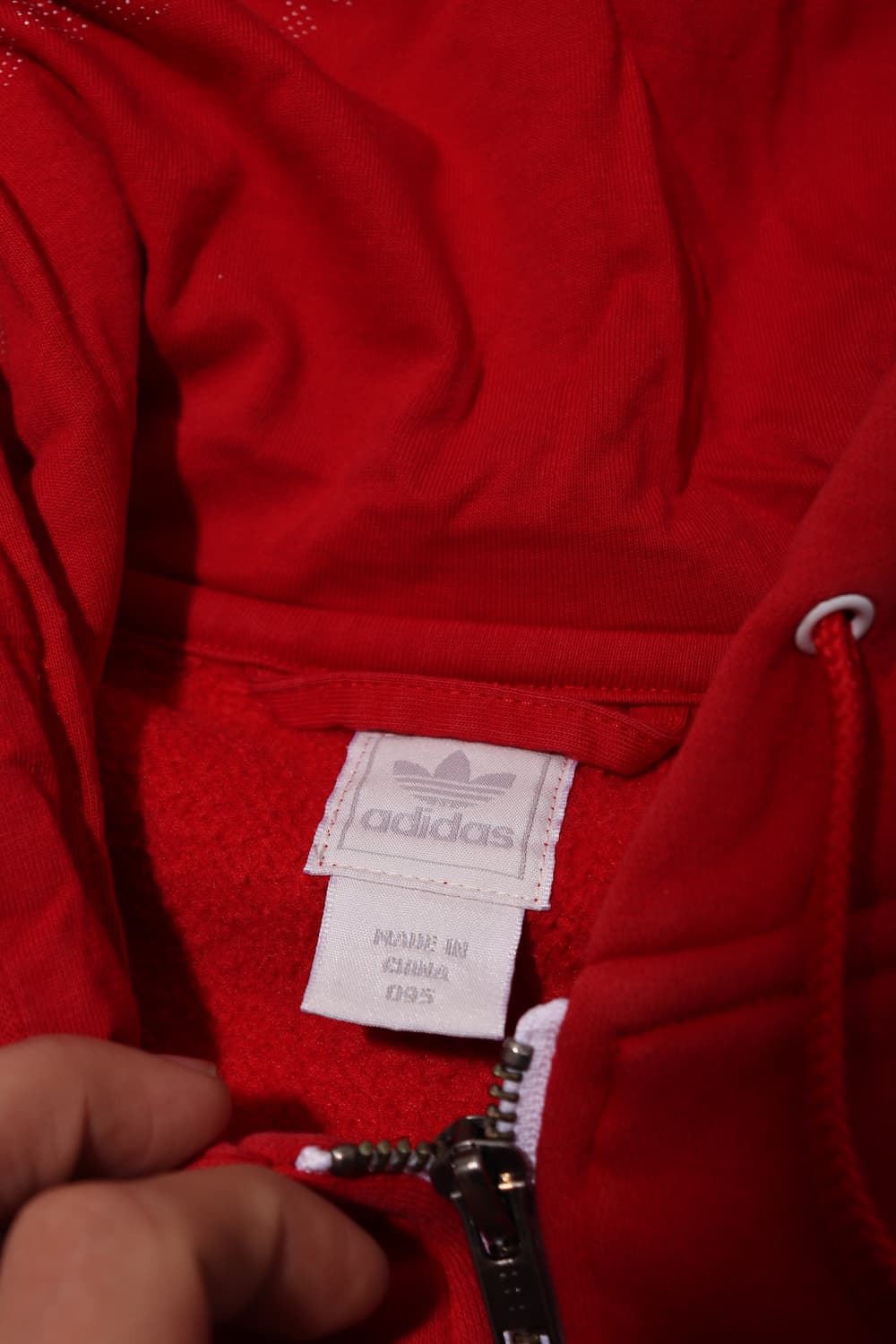 ADIDAS 기모 레드 후드 집업 size 95 상품이미지4