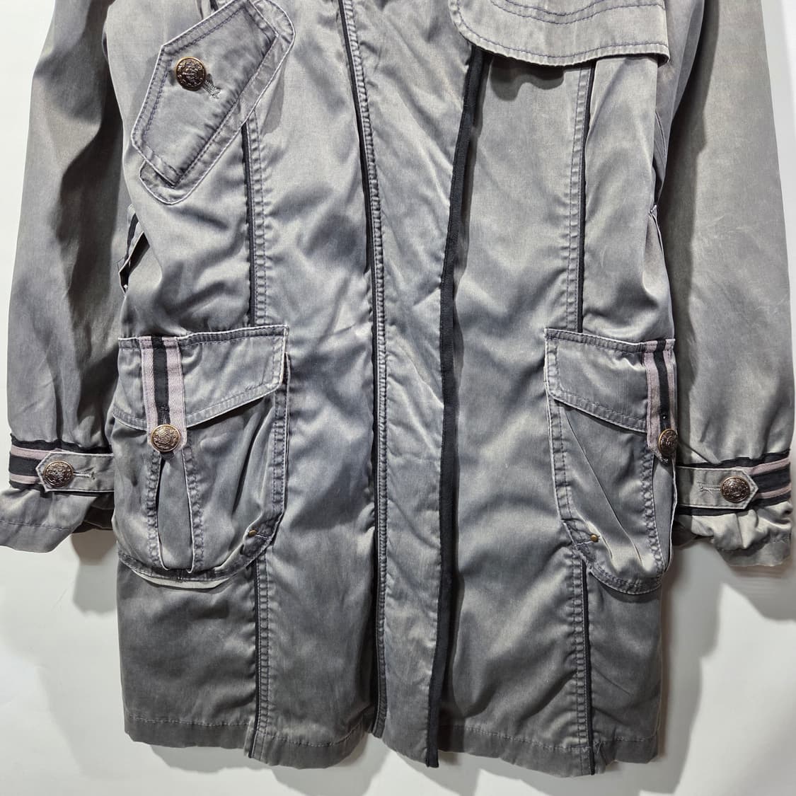 [Blue Jam] 블루잼 토글 디테일 래빗퍼 야상 롱코트 상품이미지4