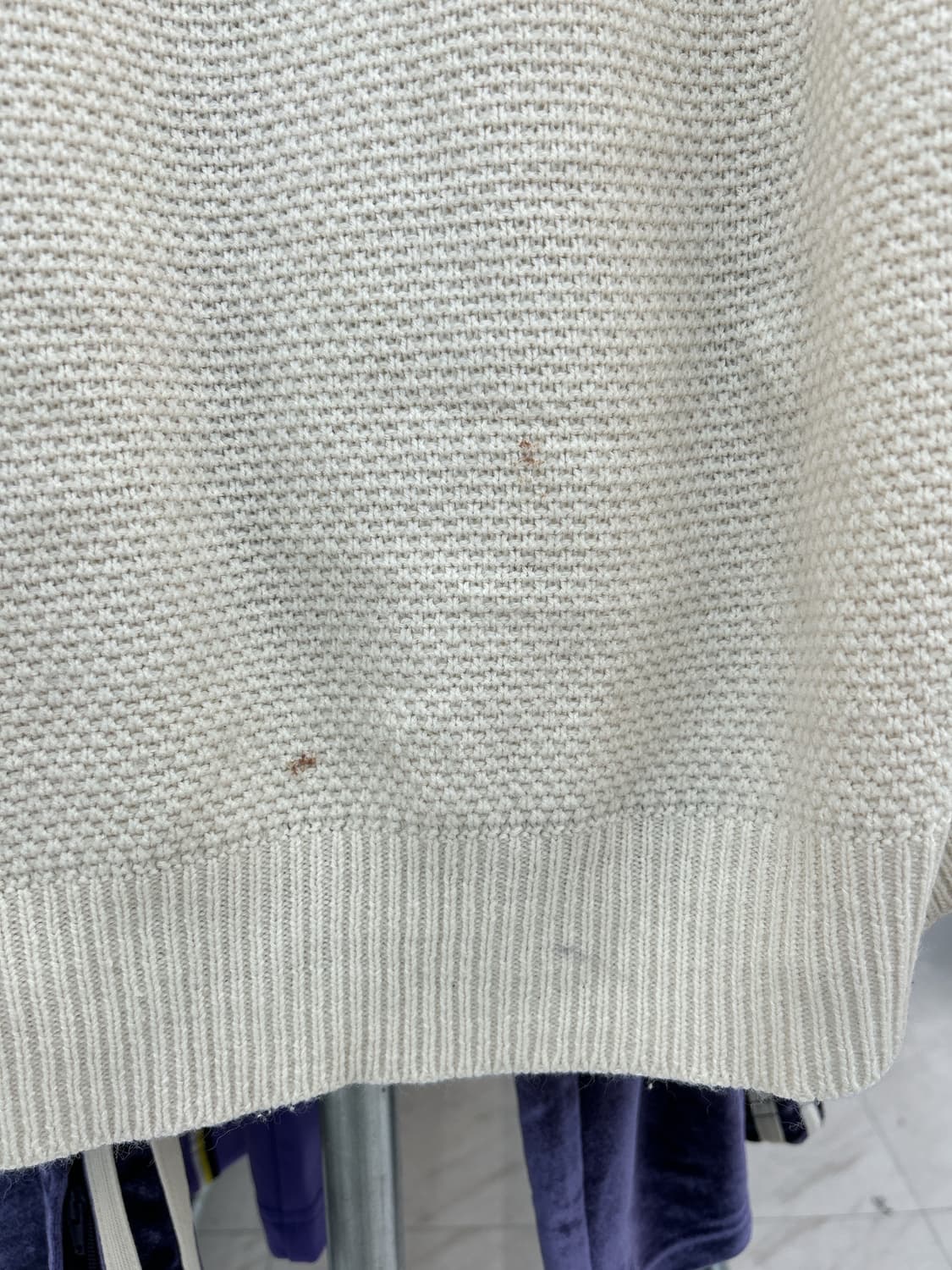 디올니트 도디트 아이보리 V넥 와플 니트 상품이미지4