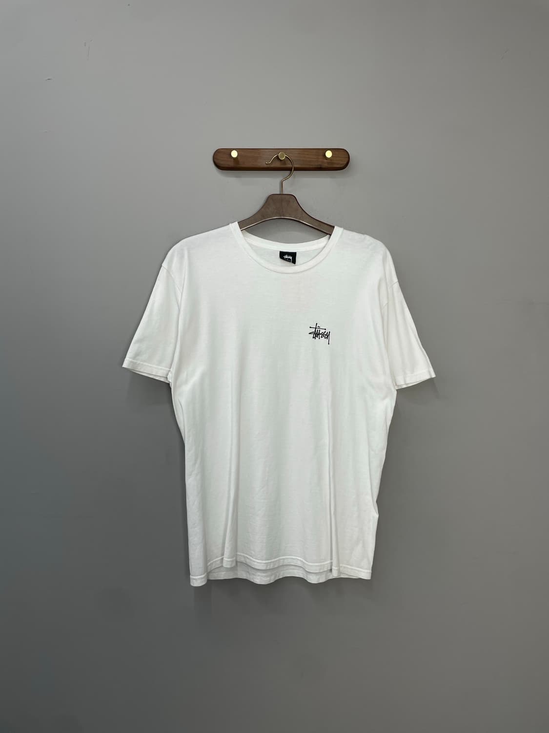 스투시 베이직로고 화이트 반팔 H1488 상품이미지3