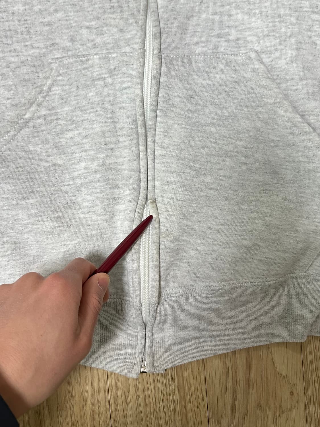 90s 빈티지 러셀 후드집업 그레이 M USA 상품이미지8