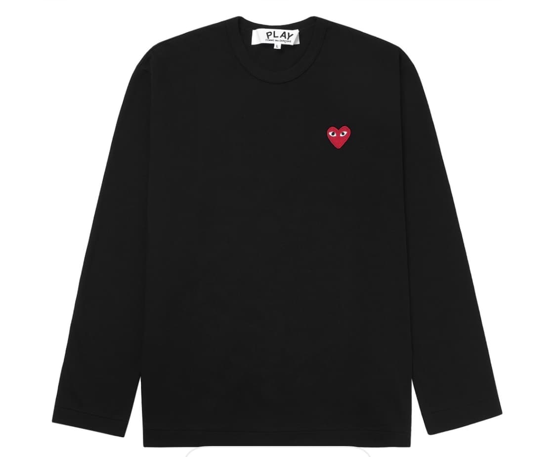 L) 꼼데가르송 롱슬리브 티셔츠 블랙 상품이미지1