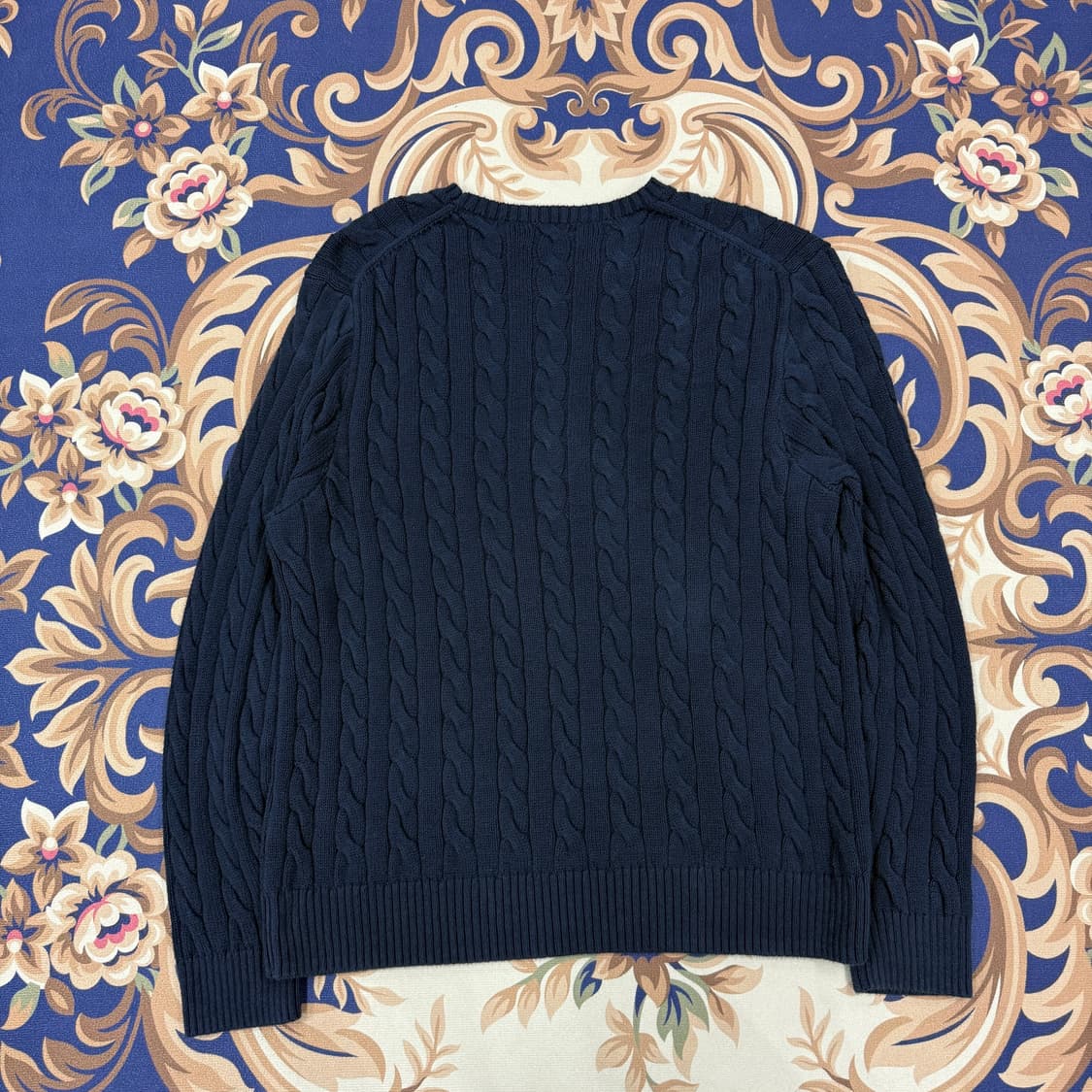 (XXL) 폴로 랄프로렌 케이블 울 꽈배기니트(네이비) 상품이미지4