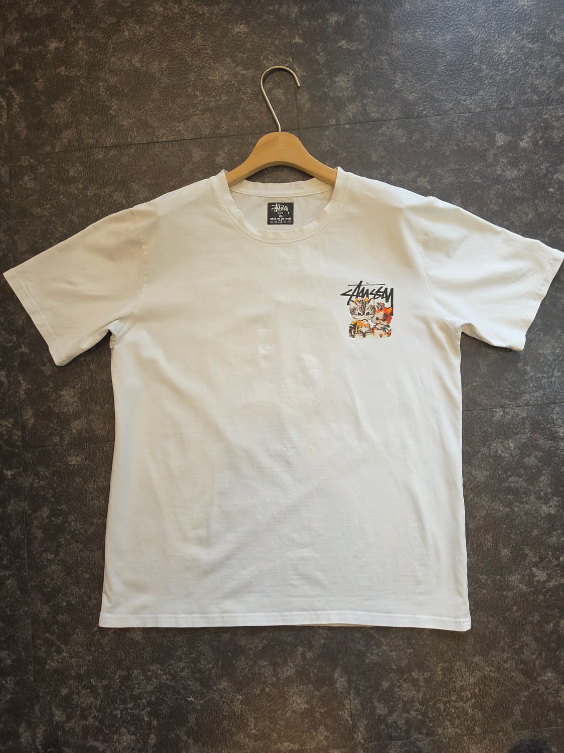 스투시(Stussy) 브랜드 키튼 티셔츠 화이트-XL 상품이미지1