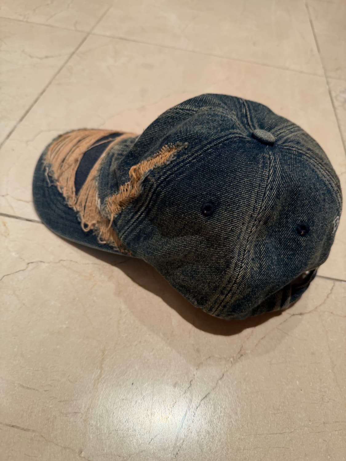 BLR 블러 데님 찢청 볼캡 상품이미지2