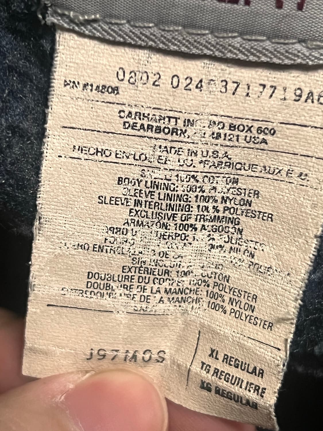 칼하트 j97 디트로이트 모스그린 Xl 팝니다 상품이미지4