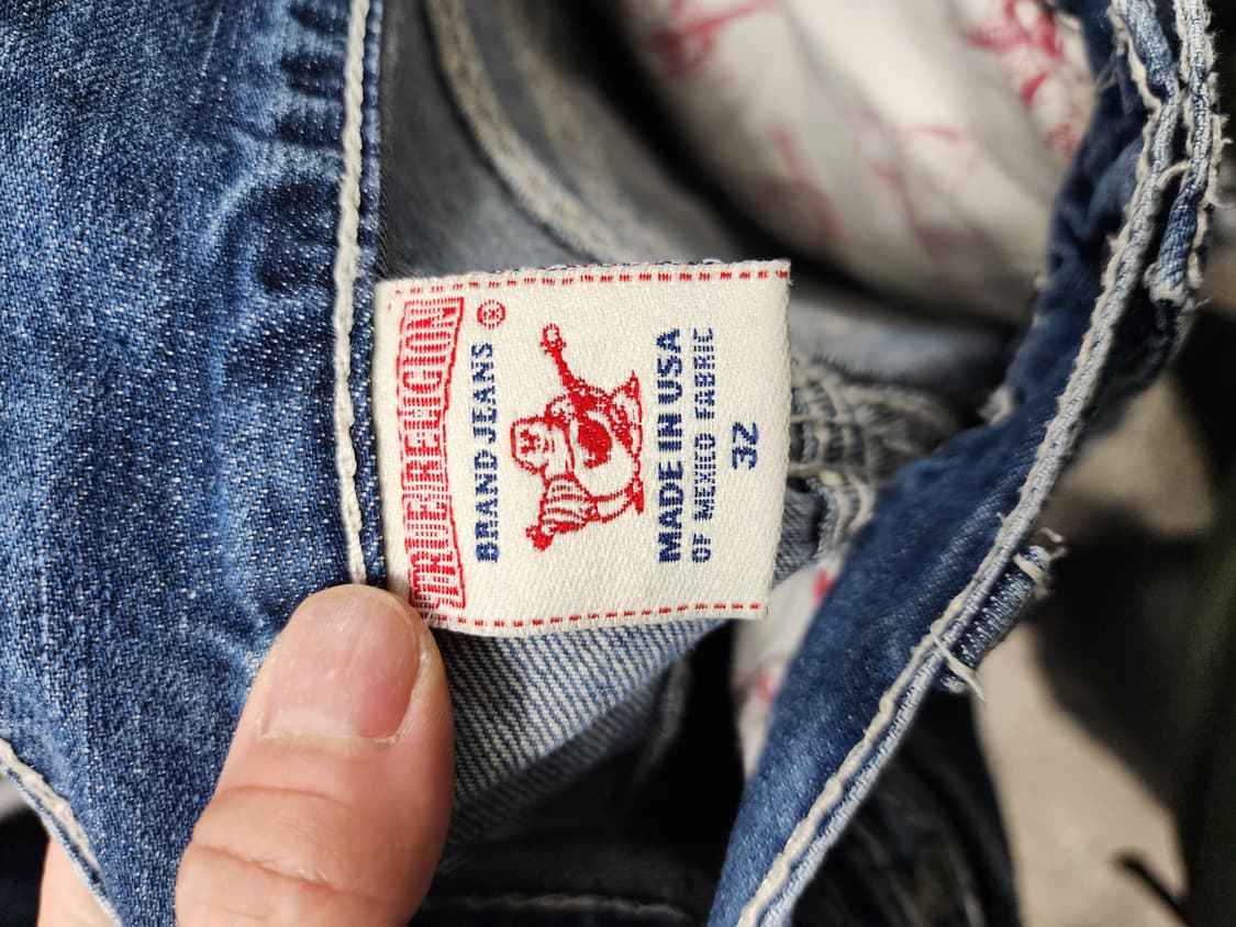 USA 트루릴리젼 y2k 스티치 데님 팬츠 상품이미지6