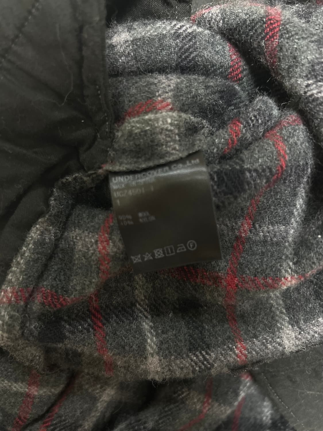 언더커버 20aw 축융 울 체크 와이드 팬츠  상품이미지4