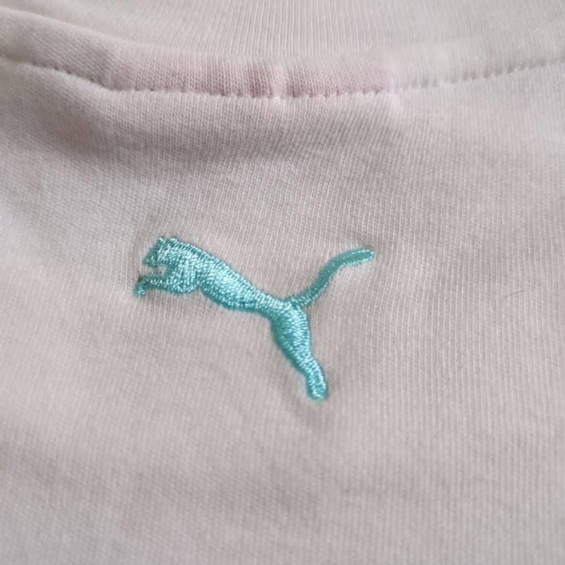 puma 화이트 민트블루 로고 티셔츠 상품이미지3