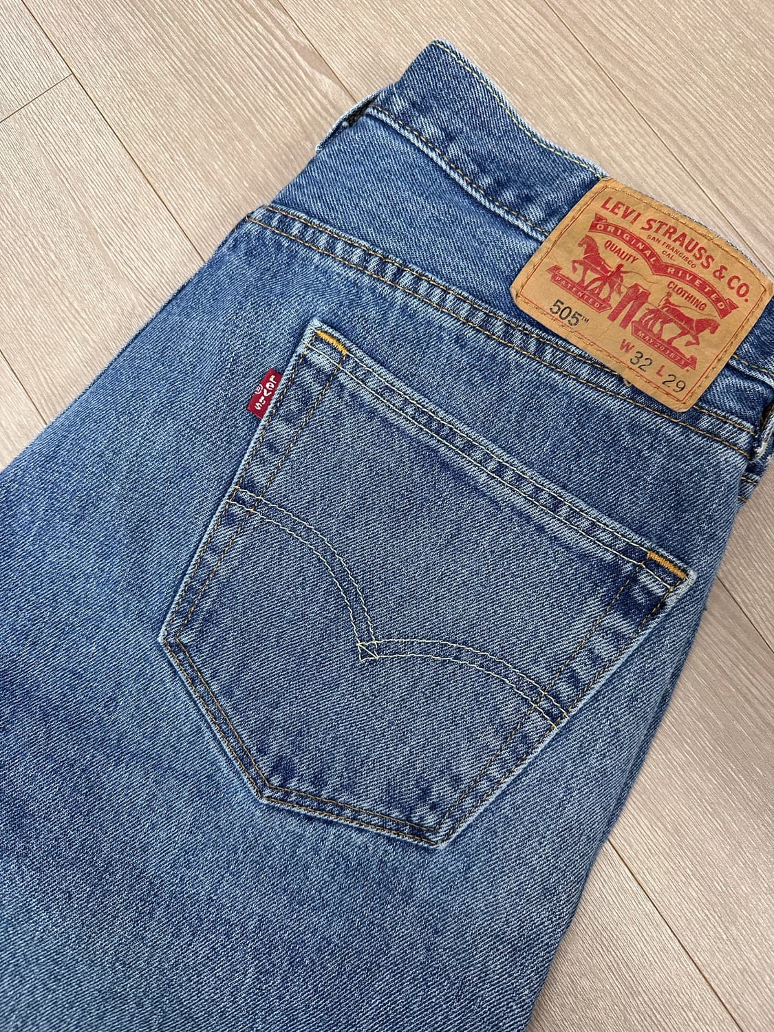 리바이스 505 연청 데님 32*29 32/29 상품이미지4