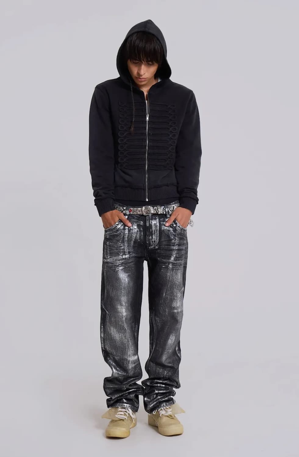 제이디드런던 블랙 드러머 후드 집업 상품이미지3