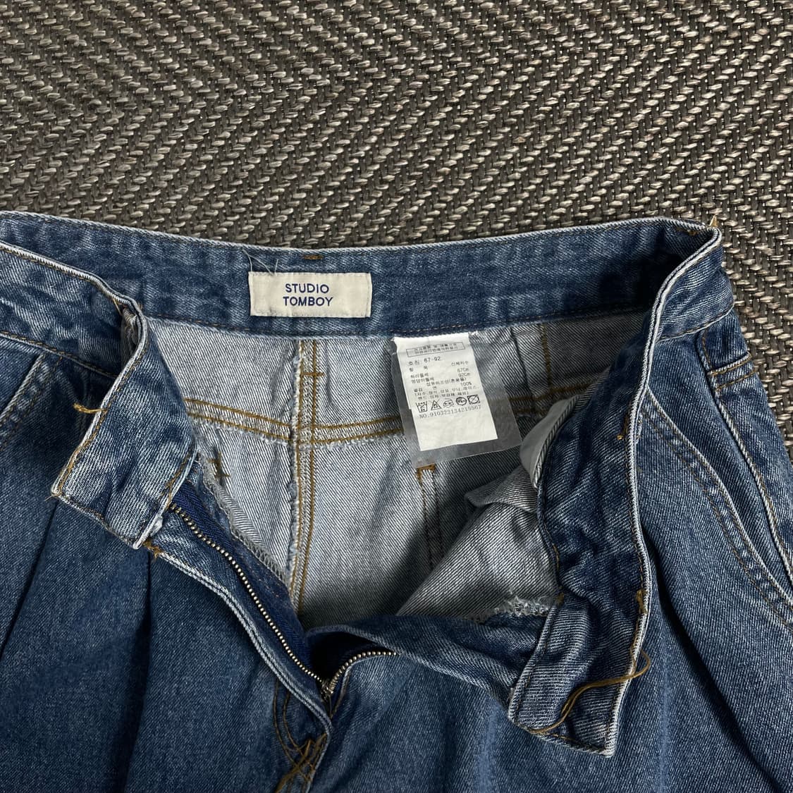 스튜디오 톰보이 데님 하프 버뮤다 팬츠 y 4762 상품이미지5