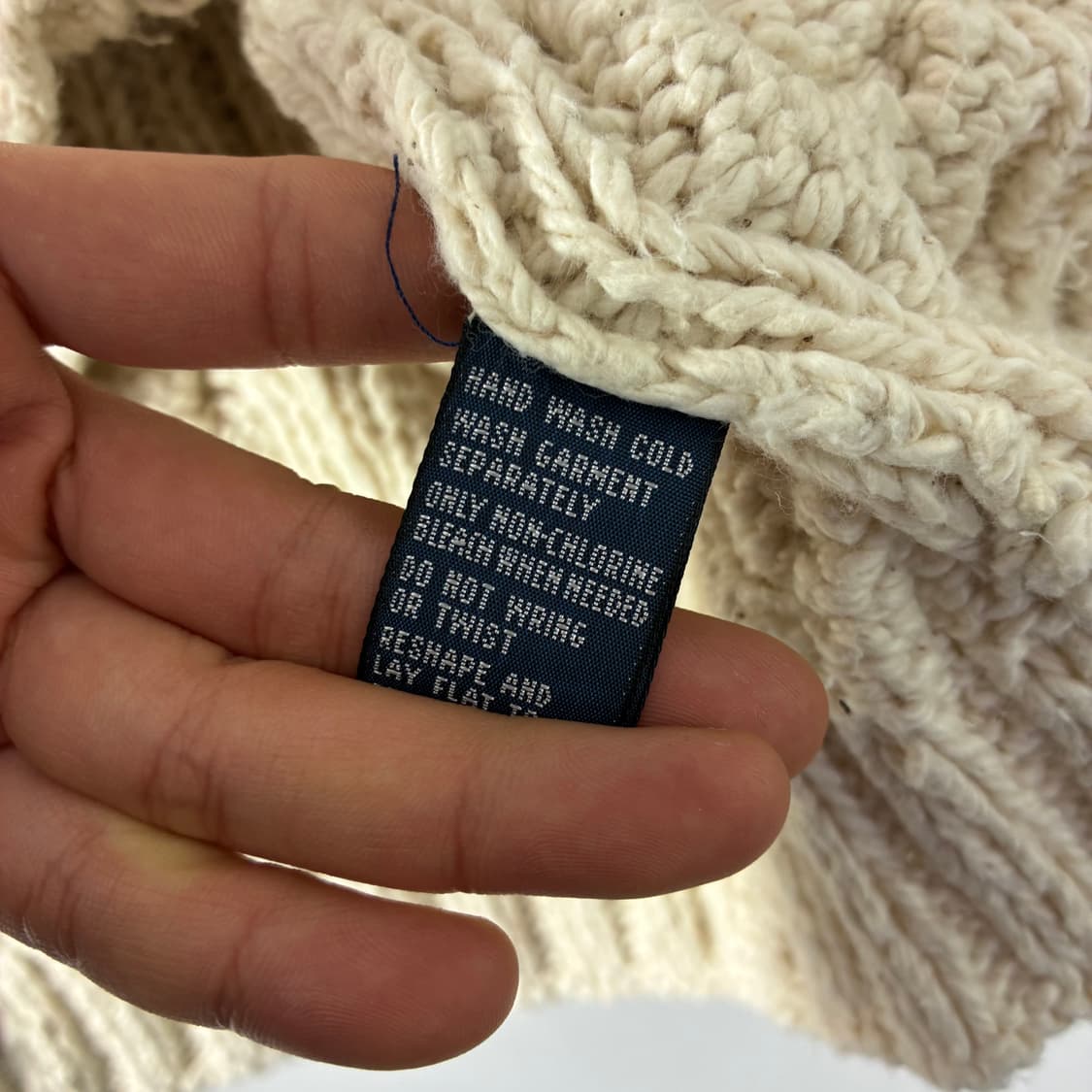 Polo 폴로 랄프로렌 아이보리 코튼 핸드메이드 피셔맨 스웨터-#원윜구매 상품이미지6