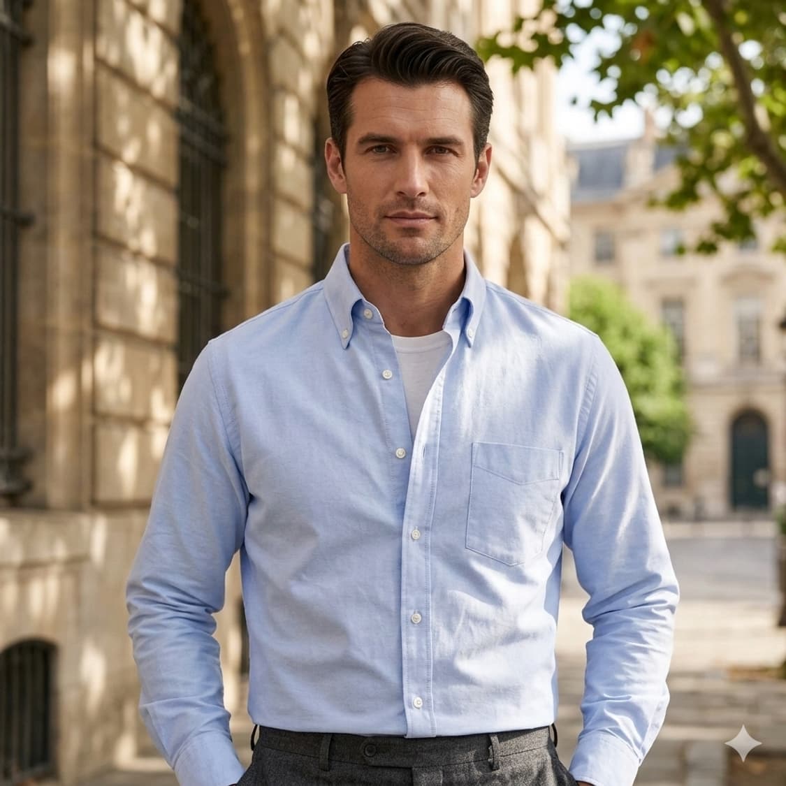 [정품] 브루넬로 쿠치넬리 슬림핏 코튼 셔츠 (M) 상품이미지1