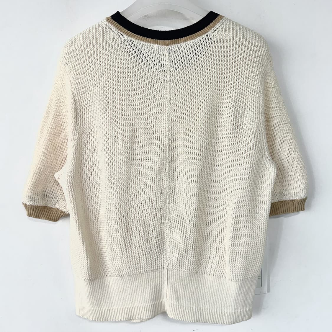 시스템 23 컬러라인 레터링 패치 니트 상품이미지7