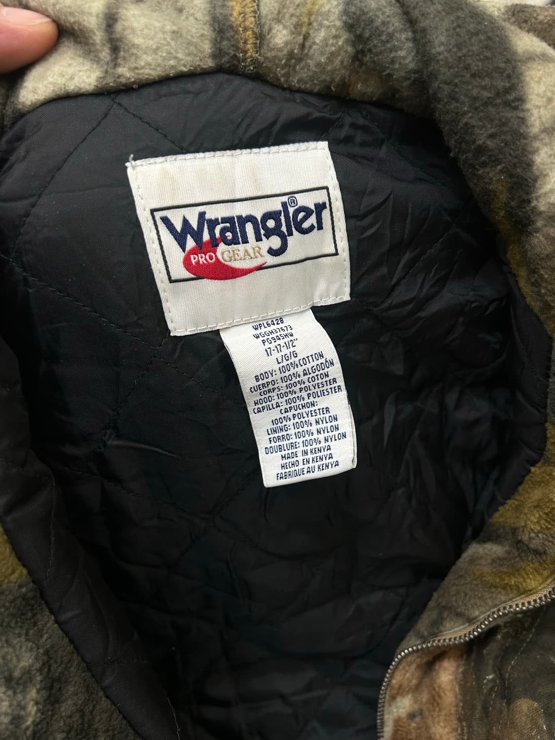 [실측XL]랭글러 리얼트리 후드 셔츠 자켓/안감퀄팅 상품이미지5