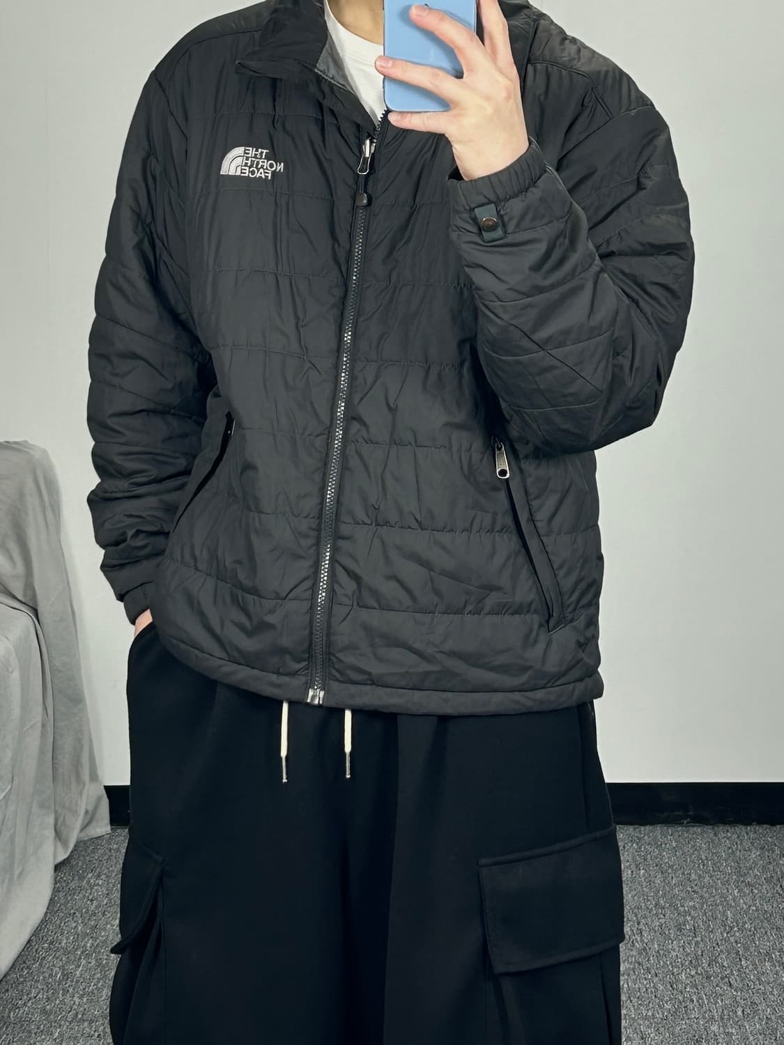 노스페이스 그레이 경량 패딩 L  상품이미지2